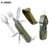 7 In 1 Camping Picnic Cutlery Knife - Stainless Steel