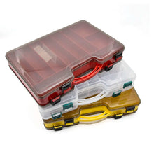 Double Sided Fishing Tackle Box - 18 pockets