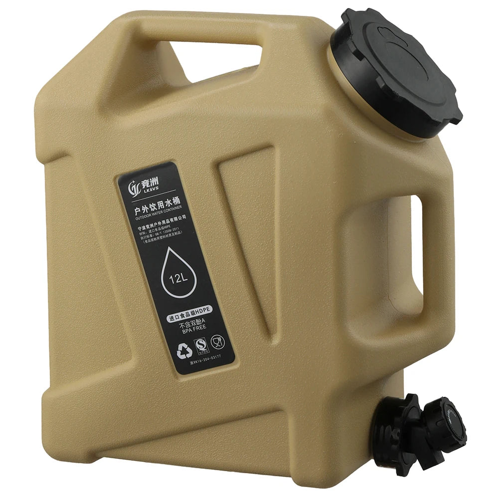 Heavy-Duty 12L Camping Water Tank