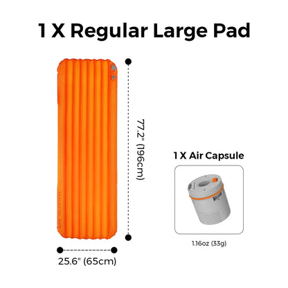 FLEXTAIL Insulated Sleeping Pad, Ultralight Inflatable Camping Mattress (Zero Series: No Pump, Tiny Series: Built-in Pump)