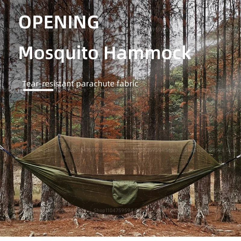 Camping hammock Super elastic fast opening hammock suitable for camping hammock outdoor furniture garden leisure hammock