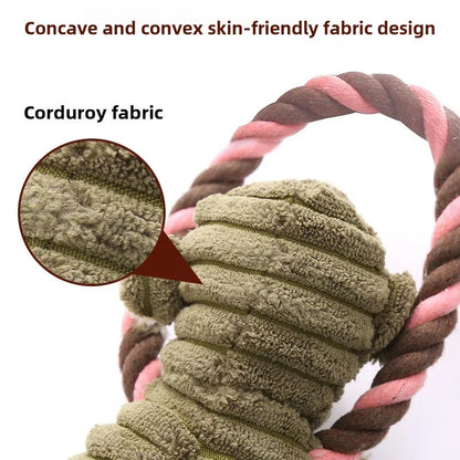 Durable Squeaky Animal Plush for Dogs – Teeth-Cleaning, Bite-Resistant Play Toy