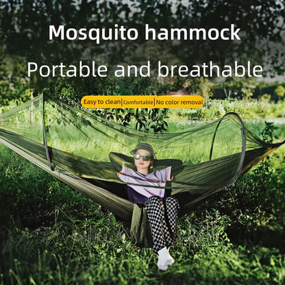 Camping hammock Super elastic fast opening hammock suitable for camping hammock outdoor furniture garden leisure hammock