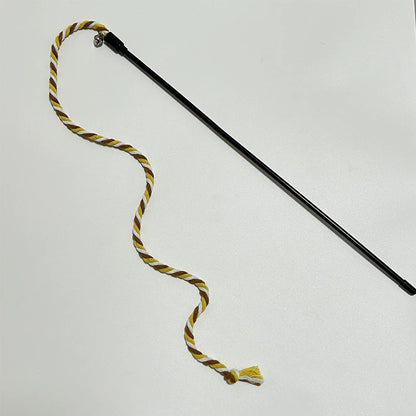 Interactive Cats Toys – Long Satin Ribbon Cat Teaser Rod