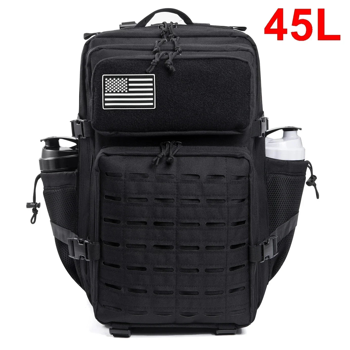 25L/45L Tactical Backpack Outdoor for Women/men Laser Cut Molle Hiking 3Day pack School Bag Gym Rucksack with Dual Cup Holder