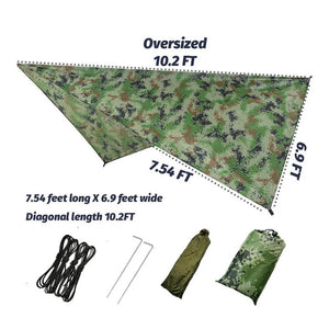 Camping Hammock - Rain Tarp and Mosquito Net