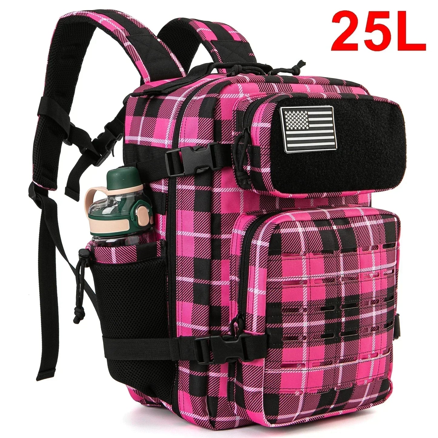 25L/45L Tactical Backpack Outdoor for Women/men Laser Cut Molle Hiking 3Day pack School Bag Gym Rucksack with Dual Cup Holder