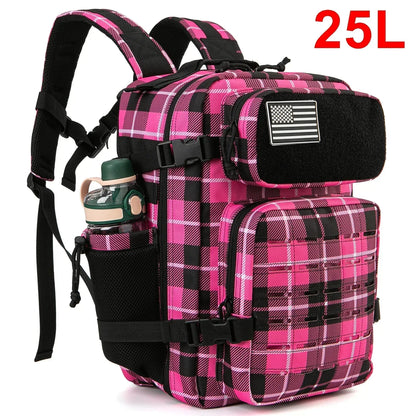 25L/45L Tactical Backpack Outdoor for Women/men Laser Cut Molle Hiking 3Day pack School Bag Gym Rucksack with Dual Cup Holder